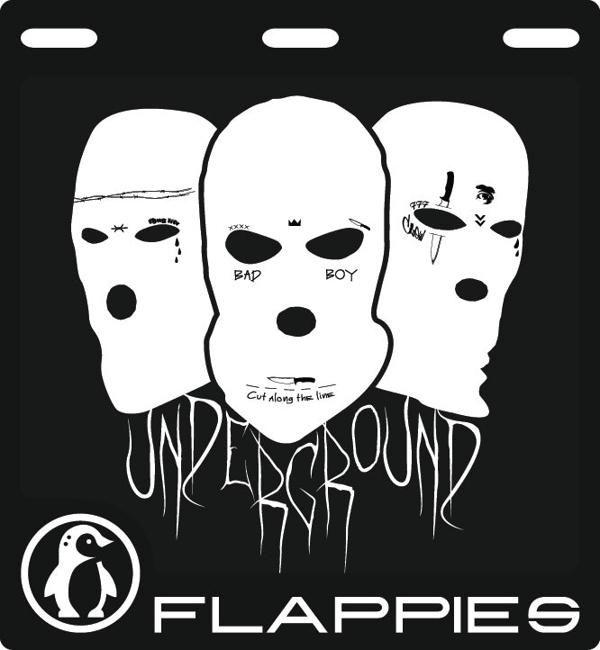 Underground custom mud flaps by Flappies