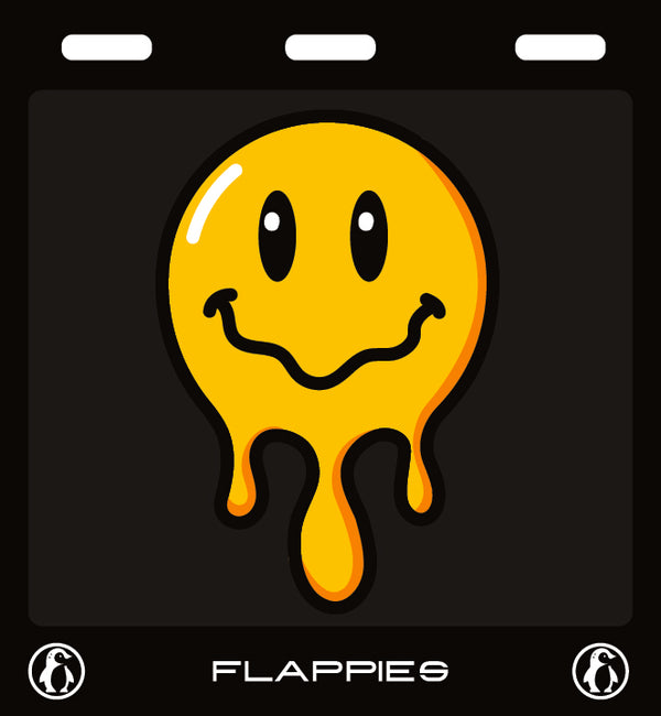 Drip Smiley custom mudflaps — printed in Australia
