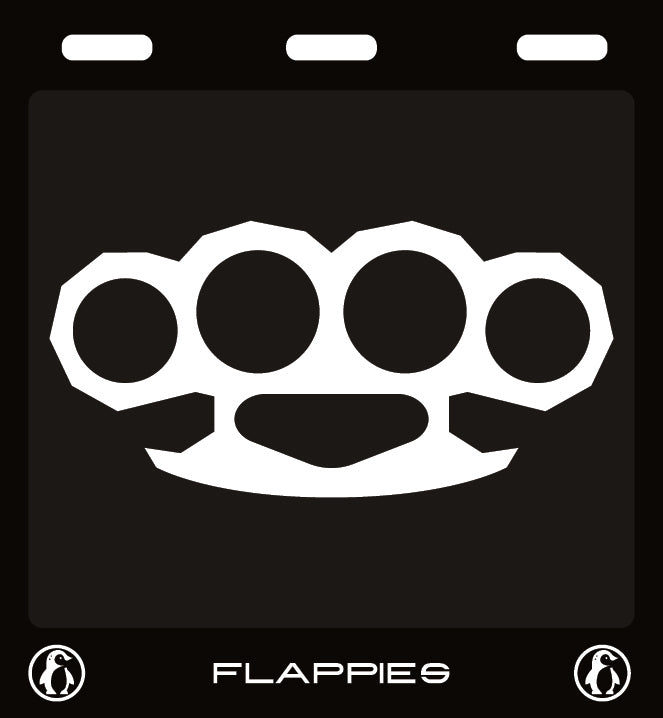 Knuckled Up custom mud flaps by Flappies