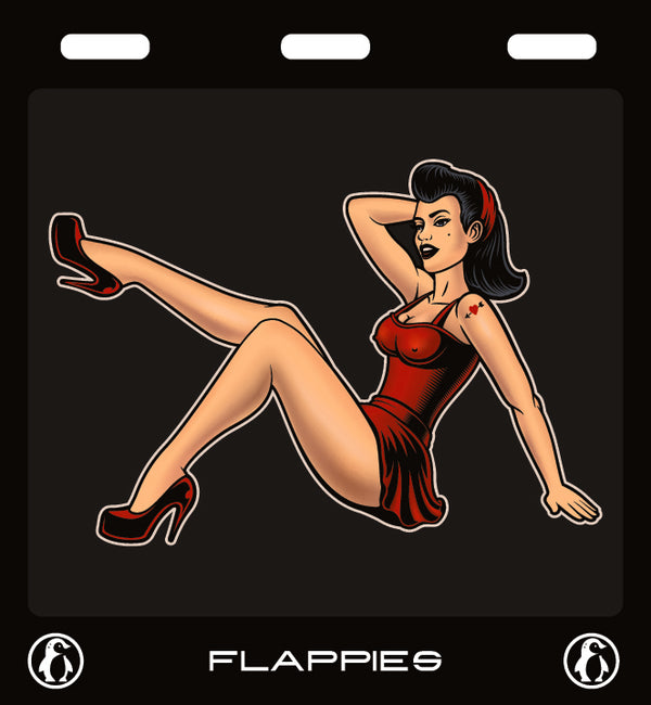 Miss Fire custom mudflaps — printed in Australia