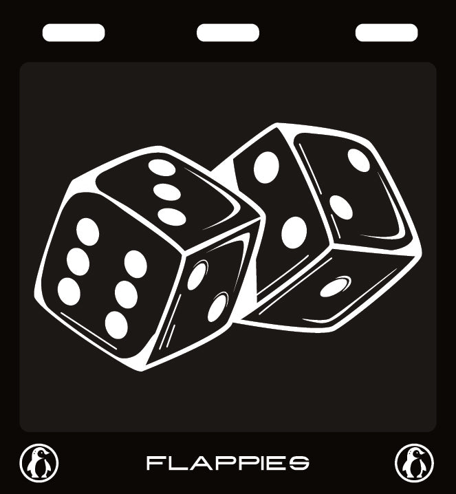 Roll the Dice custom mud flaps by Flappies