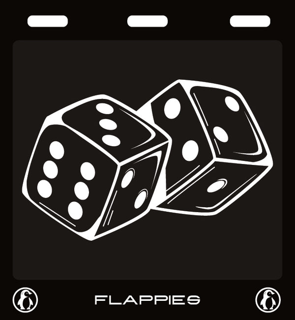 Roll the Dice custom mudflaps — printed in Australia