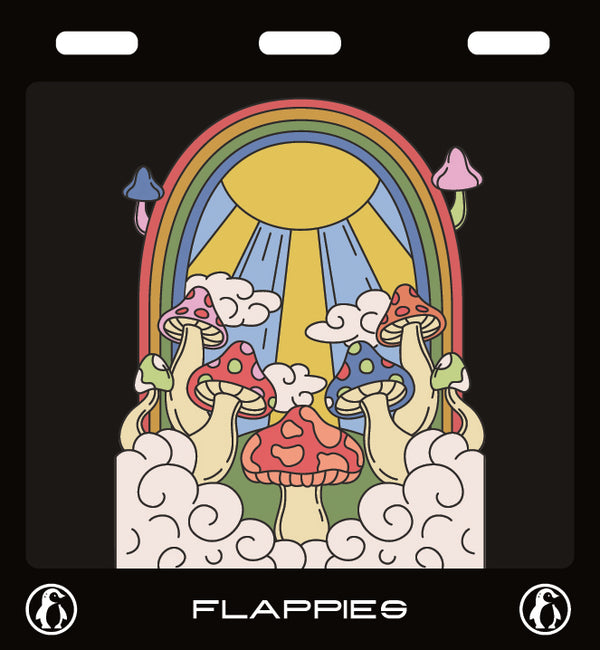 Shrooms custom mudflaps — printed in Australia