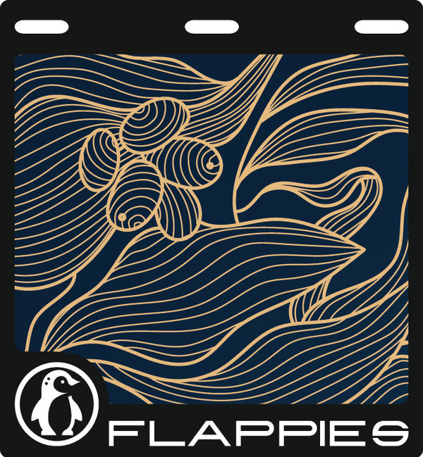 Golden Petals Set custom mudflaps — printed in Australia