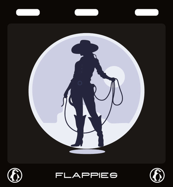 Cowgirl Silhouette custom mudflaps — printed in Australia