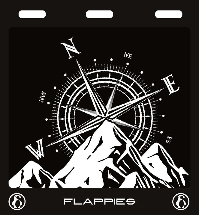 Mountain Compass Set custom mud flaps by Flappies
