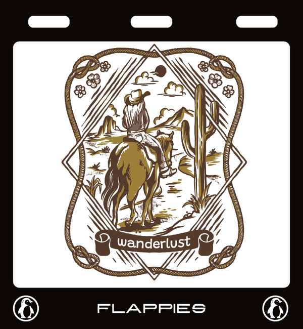 Wanderlust custom mudflaps — printed in Australia