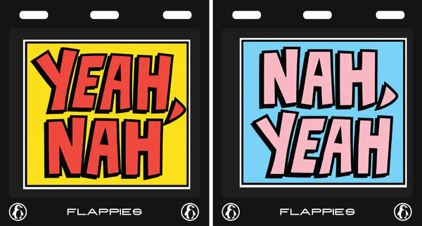 Yeah, Nah custom mudflaps — printed in Australia
